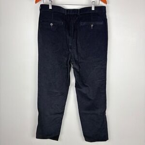 Lauren‎ Ralph Lauren Mens Navy Corduroy Pants Size 34W x 31L Flat Front Casual
